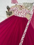 FANCY GEORGETTE DIGITAL PRINT WORK GOWN WITH DUPATTA FESTIVE WEAR WHOLESALE PRICE ETHNIC GARMENT (3)
