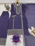 FANCY GEORGETTE EMBROIDERY SEQUENCE WORK TOP BOTTOM WITH DUPATTA FESTIVE WEAR WHOLESALE PRICE ETHNIC GRMENT (8)