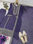 FANCY GEORGETTE EMBROIDERY SEQUENCE WORK TOP BOTTOM WITH DUPATTA FESTIVE WEAR WHOLESALE PRICE ETHNIC GRMENT (8)