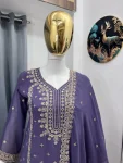 FANCY GEORGETTE EMBROIDERY SEQUENCE WORK TOP BOTTOM WITH DUPATTA FESTIVE WEAR WHOLESALE PRICE ETHNIC GRMENT (8)