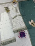 FANCY GEORGETTE EMBROIDERY SEQUENCE WORK TOP PALAZZO WITH DUPATTA FESTIVE WEAR WHOLESALE PRICE ETHNIC GARMENT (6)