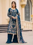 FANCY GEORGETTE EMBROIDERY SEQUENCE WORK WITH BEADS WORK TOP PALAZZO WITH DUPATTA FESTIVE WEAR WHOLESALE PRICE ETHNIC GARMENT (11)