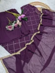 FANCY GEORGETTE SEQUENCE EMBROIDERY WORK TOP SHARARA WITH DUPATTA FESTIVE WEAR WHOLESALE PRICE ETHNIC GARMENT (5)