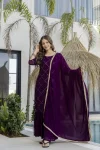 FANCY GEORGETTE SEQUENCE EMBROIDERY WORK TOP SHARARA WITH DUPATTA FESTIVE WEAR WHOLESALE PRICE ETHNIC GARMENT (5)