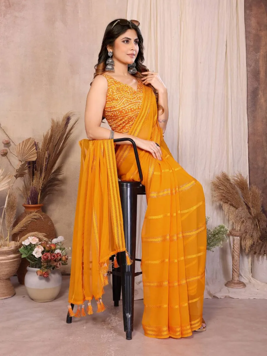 FANCY GEORGETTE SILK( KAJU PATTA PETTERN ) PLAIN SAREE WITH UNSTITCHED BLOUSE FESTIVE WEAR WHOLESALE PRICE ETHNIC GARMENT (5)
