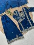 FANCY GMY SILK EMBROIDERY SEQUENCE WORK KIDS TOP PALAZZO WITH DUPATTA FESTIVE WEAR WHOLESALE PRICE ETHNIC GARMENT (6)
