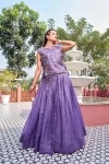 FANCY GOLD CRUSH EMBROIDERY SEQUENCE WITH THREAD WORK SHRUG WITH LEHENGA CHOLI PARTY WEAR WHOLESALE PRICE ETHNIC GARMENT (13)