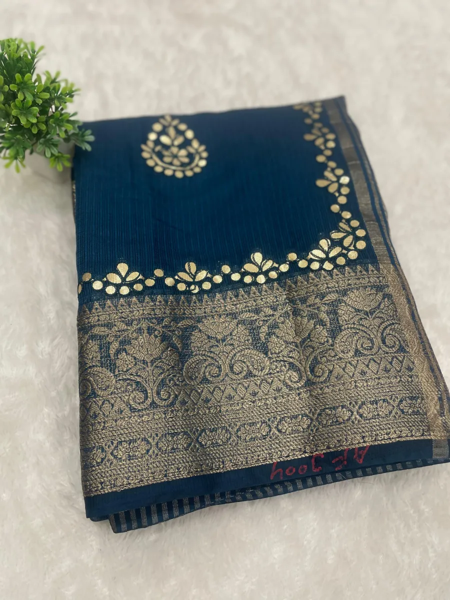FANCY KOTA DORIYA COTTON WEAVING ZARI DRYABLE JAIPUR GOTA PATTI WORK SCALLOP WORK SAREE WITH UNSTITCHED BLOUSE FESTIVE WEAR WHOLESALE PRICE ETHNIC GARMENT (2)