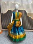 FANCY LICHI SILK JACQUARD WORK KID’S LEHENGA CHOLI DUPATTA WITH EXTRA BELT FESTIVE WEAR WHOLESALE PRICE ETHNIC GARMENT (1)