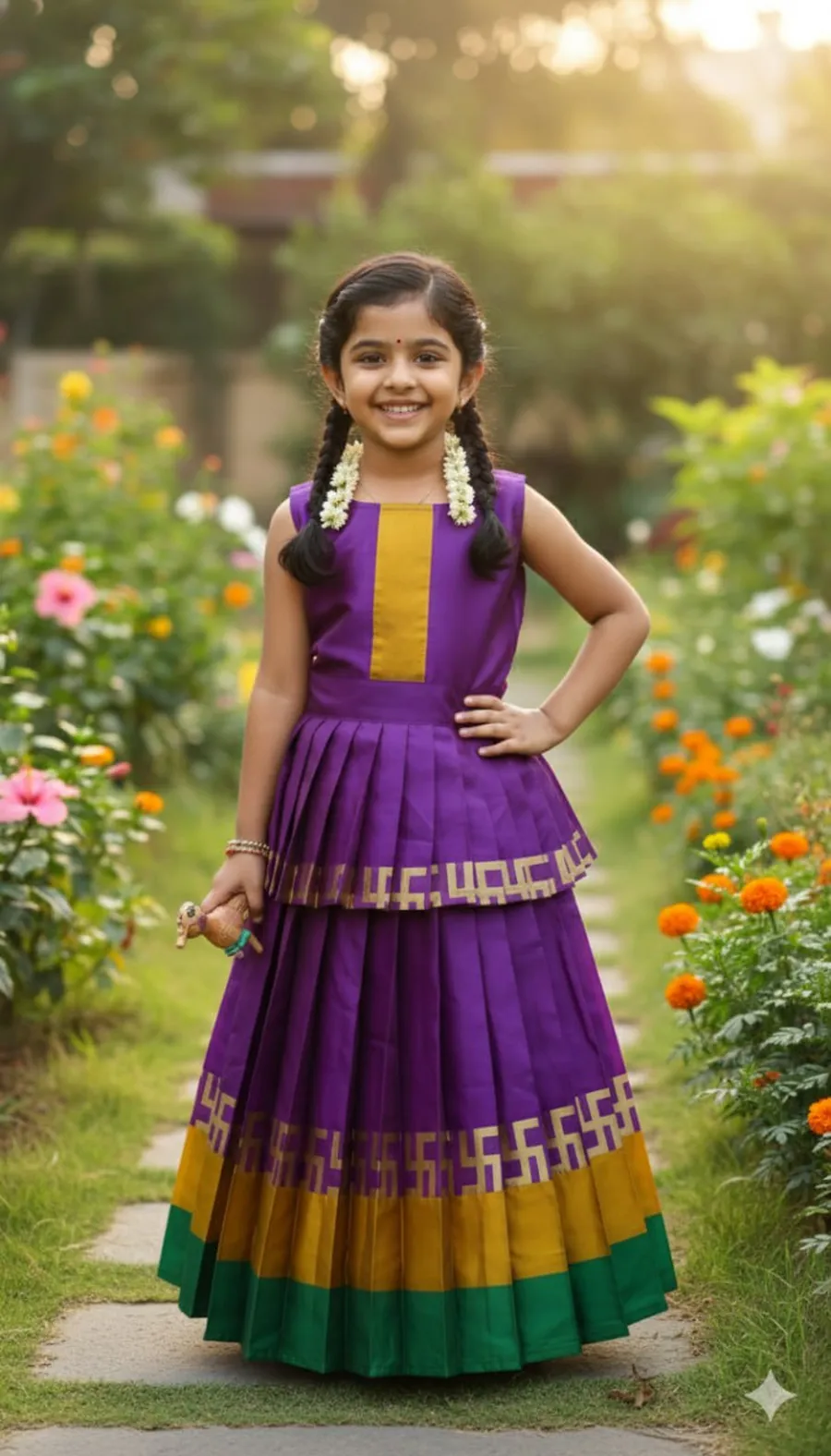 FANCY LICHI SILK JACQUARD WORK KID'S LEHENGA CHOLI DUPATTA WITH EXTRA BELT FESTIVE WEAR WHOLESALE PRICE ETHNIC GARMENT (16)