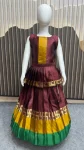 FANCY LICHI SILK JACQUARD WORK KID’S LEHENGA CHOLI DUPATTA WITH EXTRA BELT FESTIVE WEAR WHOLESALE PRICE ETHNIC GARMENT (25)