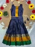 FANCY LICHI SILK JACQUARD WORK KID’S LEHENGA CHOLI DUPATTA WITH EXTRA BELT FESTIVE WEAR WHOLESALE PRICE ETHNIC GARMENT (38)