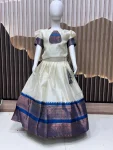 FANCY LICHI SILK JACQUARD WORK KID’S LEHENGA CHOLI FESTIVE WEAR WHOLESALE PRICE ETHNIC GARMENT (3)