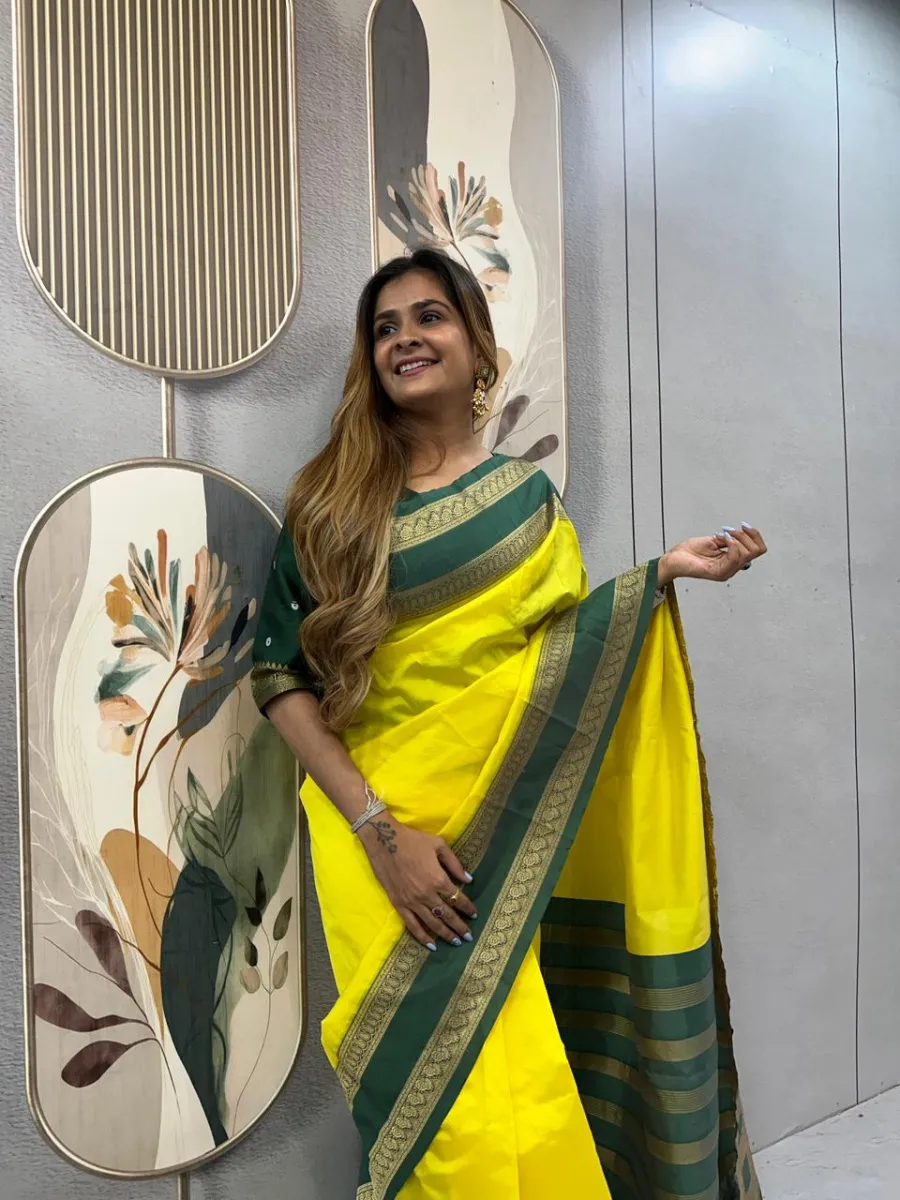 FANCY MYSORE SILK JACQUARD WORK GOWN SAREE DAILY WEAR WHOLESALE PRICE ETHNIC GARMENT (6)