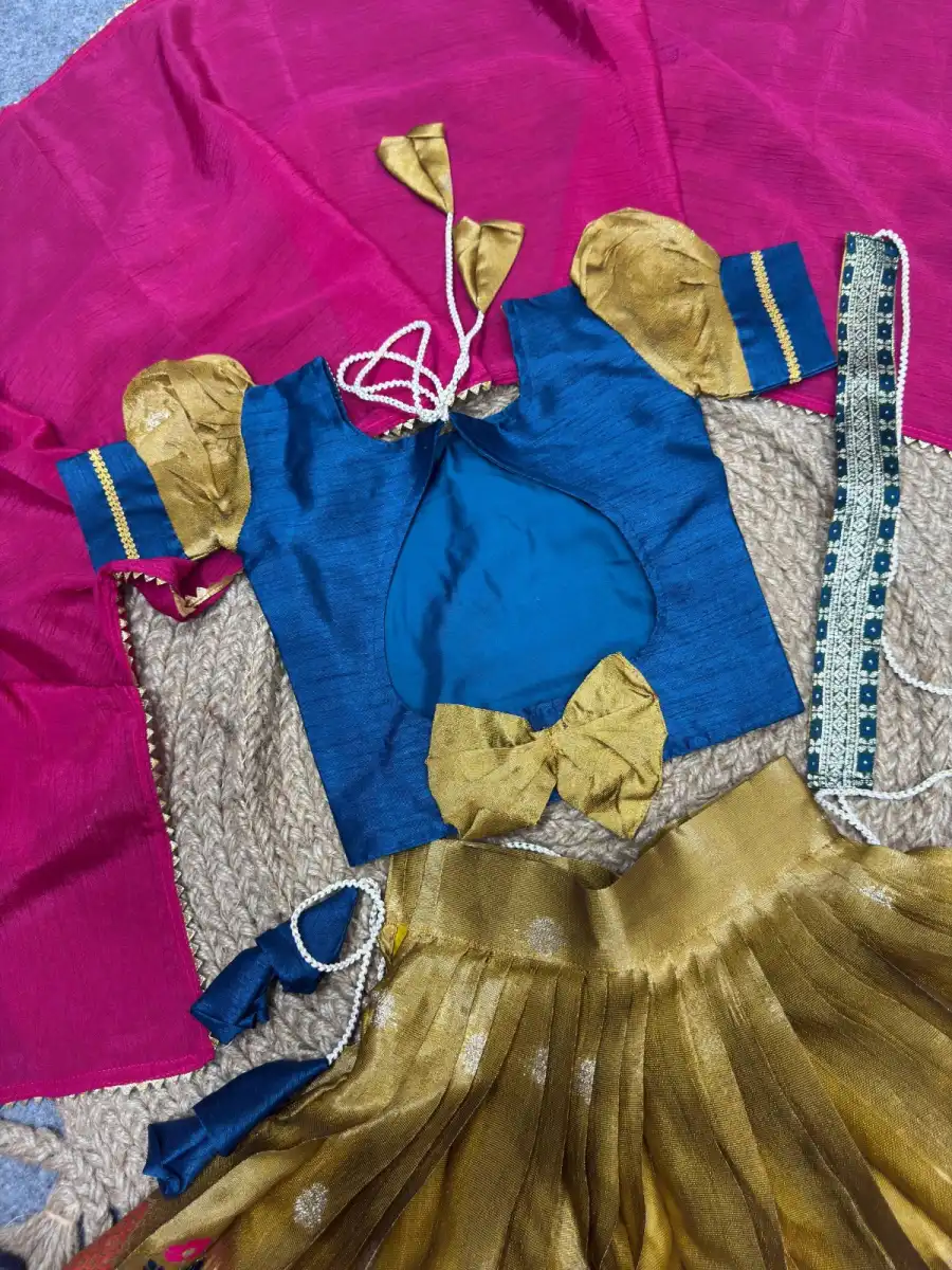 FANCY PURE MONO HAND WORK KID'S LEHENGA CHOLI WITH DUPATTA FESTIVE WEAR WHOLESALE PRICE ETHNIC GARMENT (22)