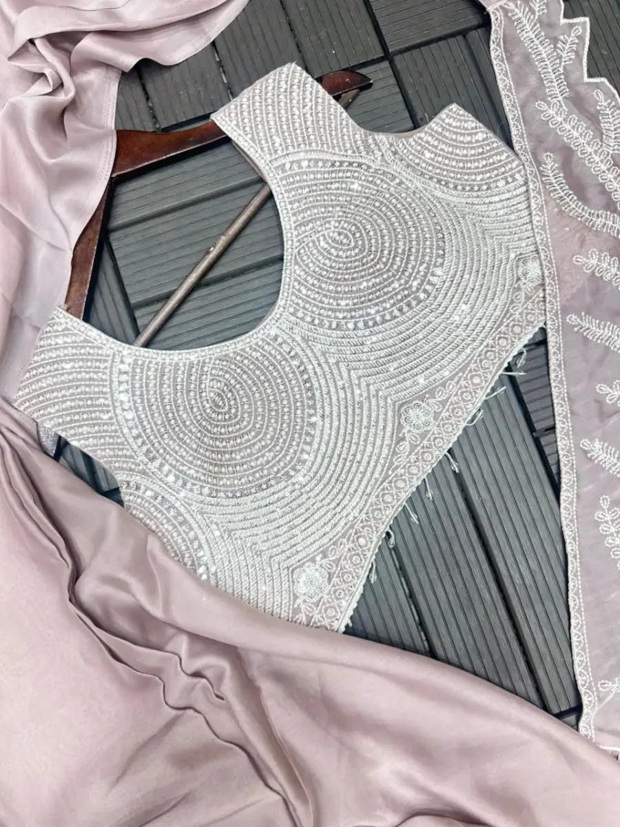 FANCY RANGOLI EMBROIDERY SEQUENCE WORK READY TO WEAR SAREE WITH STITCHED BLOUSE PARTY WEAR WHOLESALE PRICE ETHNIC GARMENT (13)
