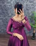 FANCY RANGOLI SILK HANDWORK GOWN WITH DUPATTA FESTIVE WEAR WHOLESALE PRICE ETHNIC GARMENT (6)