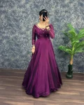 FANCY RANGOLI SILK HANDWORK GOWN WITH DUPATTA FESTIVE WEAR WHOLESALE PRICE ETHNIC GARMENT (6)
