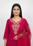 FANCY RAYON EMBROIDERY WORK TOP BOTTOM WITH DUPATTA FESTIVE WEAR WHOLESALE PRICE ETHNIC GARMENT (2)