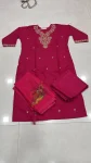 FANCY RAYON EMBROIDERY WORK TOP BOTTOM WITH DUPATTA FESTIVE WEAR WHOLESALE PRICE ETHNIC GARMENT (2)