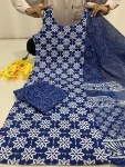 FANCY RAYON SLUB PRINT WORK TOP BOTTOM WITH DUPATTA FESTIVE WEAR WHOLESALE PRICE ETHNIC GARMENT (10)
