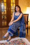 FANCY RAYON SLUB PRINT WORK TOP BOTTOM WITH DUPATTA FESTIVE WEAR WHOLESALE PRICE ETHNIC GARMENT (10)
