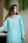 FANCY SHIMMER SILK EMBROIDERY SEQUENCE WORK TOP PENT SET FESTIVE WEAR WHOLESALE PRICE ETHNIC GARMENT (10)