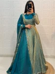 FANCY-SHIMMER-SILK-PLAIN-GOWN-WITH-FOUR-SIDE-LACE-BORDER-WORK-DUPATTA-FESTIVE-WEAR-WHOLESALE-PRICE-ETHNIC-GARMENT-2.webp
