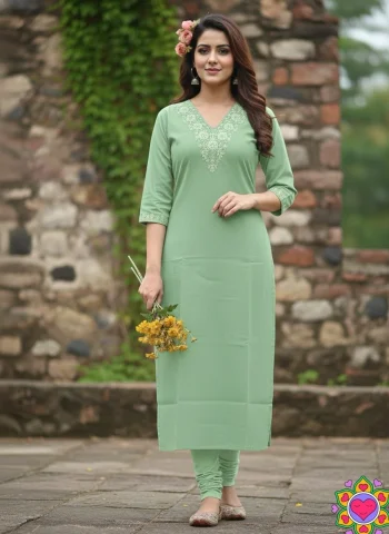 FANCY SLUB COTTON CODING DORI EMBROIDERY  WORK ONLY KURTI PISTA