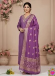 FANCY SLUB COTTON CUT PASTE EMBROIDERY WORK TOP BOTTOM WITH DUPATTA FESTIVE WEAR WHOLESALE PRICE ETHNIC GARMENT (21)