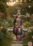 FANCY SLUB COTTON PRINT WORK TOP BOTTOM WITH DUPATTA FESTIVE WEAR WHOLESALE PRICE ETHNIC GARMENT (10)