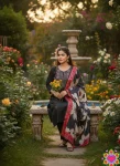 FANCY SLUB COTTON PRINT WORK TOP BOTTOM WITH DUPATTA FESTIVE WEAR WHOLESALE PRICE ETHNIC GARMENT (10)