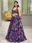 FANCY TABBY SILK FLORAL PRINT & STONE WORK LEHENGA CHOLI WITH DUPATTA FESTIVE WEAR WHOLESALE PRICE ETHNIC GARMENT (3)