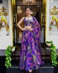 FANCY TABBY SILK FLORAL PRINT & STONE WORK LEHENGA CHOLI WITH DUPATTA FESTIVE WEAR WHOLESALE PRICE ETHNIC GARMENT (3)