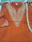 FANCY VICHITRA SILK EMBROIDERY SEQUENCE WORK AND GOTA PATTI WORK TOP BOTTOM WITH DUPATTA FESTIVE WEAR WHOLESALE PRICE ETHNIC GARMENT (3)