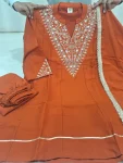 FANCY VICHITRA SILK EMBROIDERY SEQUENCE WORK AND GOTA PATTI WORK TOP BOTTOM WITH DUPATTA FESTIVE WEAR WHOLESALE PRICE ETHNIC GARMENT (3)