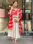 FANCY VISCOSE SILK SEQUENCE CODING EMBROIDERY WORK TOP BOTTOM WITH DUPATTA FESTIVE WEAR WHOLESALE PRICE ETHNIC GARMENT (8)