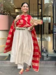 FANCY VISCOSE SILK SEQUENCE CODING EMBROIDERY WORK TOP BOTTOM WITH DUPATTA FESTIVE WEAR WHOLESALE PRICE ETHNIC GARMENT (8)