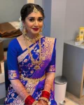 MODERN BANARASI LICHI SILK JACQUARD WORK SAREE WITH UNSTITCHED BLOUSE BLUE