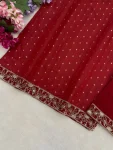 MODERN CHANDERI COTTON CODING SEQUENCE & JHARKAN BUTTI WORK TOP BOTTOM WITH DUPATTA FESTIVE WEAR WHOLESALE PRICE ETHNIC GARMENT (12)
