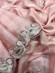 MODERN CHIFFON WEAVING ZARI LINE AND SEQUENCE MULTI CONTRAST PALLU EMBROIDERY WORK SAREE WITH UNSTITCHED BLOUSE FESTIVE WEAR WHOLESALE PRICE ETHNIC GARMENT (2)