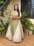 MODERN CHINON EMBROIDERY THREAD AND SEQUENCE WORK LEHENGA CHOLI WITH DUPATTA GREEN