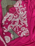 MODERN CHINON EMBROIDERY WORK READY TO WEAR SAREE WITH FULL STITCHED JACKET AND BLOUSE PARTY WEAR WHOLESALE PRICE ETHNIC GARMENT (4)