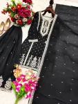 MODERN CHINON SILK EMBROIDERY CODING, MULTI THREAD, SEQUENCE WITH HAND MIRROR DIAMOND WORK TOP PALAZZO WITH DUPATTA FESTIVE WEAR WHOLESALE PRICE ETHNIC GARMENT (7)