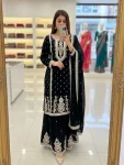 MODERN CHINON SILK EMBROIDERY CODING, MULTI THREAD, SEQUENCE WITH HAND MIRROR DIAMOND WORK TOP PALAZZO WITH DUPATTA FESTIVE WEAR WHOLESALE PRICE ETHNIC GARMENT (7)