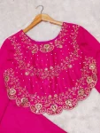 MODERN CHINON SILK MULTI THREAD EMBROIDERY SEQUENCE WITH PEARL RIVET MOTI WORK TOP PALAZZO SET PARTY WEAR WHOLESALE PRICE ETHNIC GARMENT (7)