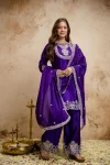 MODERN CHINON SILK SEQUENCE CODING EMBROIDERY WORK TOP BOTTOM WITH DUPATTA FESTIVE WEAR WHOLESALE PRICE ETHNIC GARMENT (10)