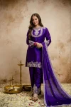MODERN CHINON SILK SEQUENCE CODING EMBROIDERY WORK TOP BOTTOM WITH DUPATTA FESTIVE WEAR WHOLESALE PRICE ETHNIC GARMENT (10)