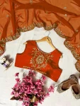 MODERN CHINON SILK THREAD & SEQUENCE EMBROIDERY WORK TOP, BLOUSE ,BOTTOM AND WITH DUPATTA PARTY WEAR WHOLESALE PRICE ETHNIC GARMENT (7)