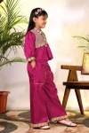 MODERN COTTON BLEND EMBROIDERY WORK KID’S TOP PALAZZO SET FESTIVE WEAR WHOLESALE PRICE ETHNIC GARMENT (23)